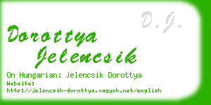 dorottya jelencsik business card